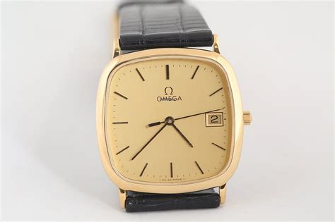 omega de ville square gold watch